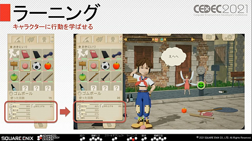 画像ギャラリー No.006のサムネイル画像 / ［CEDEC 2021］知性と感情を持ったNPCとのコミュニケーションを実現するスクウェア・エニックスの取り組み