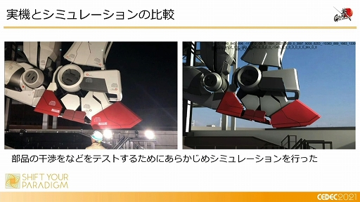 画像ギャラリー No.023のサムネイル画像 / ［CEDEC 2021］「動くガンダム」は，どのようにデザインと可動を両立したのか。実現までのプロダクションノート