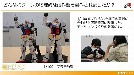 画像ギャラリー No.026のサムネイル画像 / ［CEDEC 2021］「動くガンダム」は，どのようにデザインと可動を両立したのか。実現までのプロダクションノート