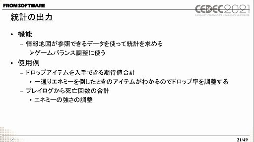 画像ギャラリー No.008のサムネイル画像 / ［CEDEC 2021］フロム・ソフトウェアの開発支援ツール「情報地図」を紹介する講演をレポート。マップに埋め込まれた情報をWebアプリで閲覧