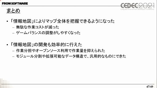 画像ギャラリー No.015のサムネイル画像 / ［CEDEC 2021］フロム・ソフトウェアの開発支援ツール「情報地図」を紹介する講演をレポート。マップに埋め込まれた情報をWebアプリで閲覧