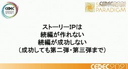 画像ギャラリー No.004のサムネイル画像 / ［CEDEC 2021］IPと語り方の進化が，物語に新たな楽しみを生み出す。キャラクターIPのメディアミックス展開を考えるセッションをレポート