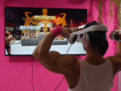 ［TGS 2021］VRでボディビルダーになる！インパクト抜群のゲームが揃った，バンタンゲームアカデミーブースレポート