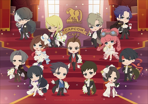 画像ギャラリー No.001のサムネイル画像 / カプコンカフェ×「逆転裁判」シリーズではキャラたちがきらびやかな盛装で登場！ 一部グッズの先行公開＆試食レポートをお届け