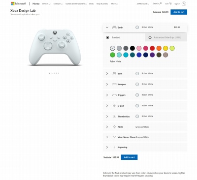画像ギャラリー No.015のサムネイル画像 / Xbox用コントローラを自由にカラーリングできる。「Xbox Design Lab」の日本サービス発表に合わせて,さっそく注文してみた
