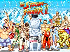 「ストリートファイターII」と,サントリーの“THE STRONG 天然水スパークリング”が驚きのコラボを発表。本格ARゲーム“ストロングファイター”が公開に