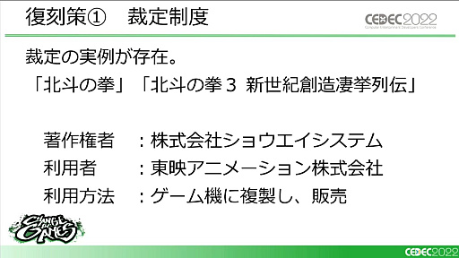 画像ギャラリー No.009のサムネイル画像 / ［CEDEC 2022］「復刻できないあのゲームを、合法的にプレイできるようにするために、今できること」レポート。キーワードは裁定制度と納本制度