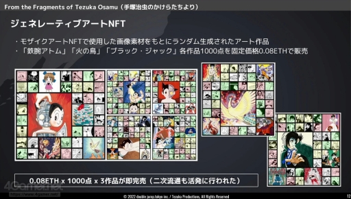 画像ギャラリー No.008のサムネイル画像 / 手塚治虫作品のNFTプロジェクトの歩みを振り返る。“IP × NFT”をテーマとしたアニメ・ゲームサミット 2022 Summerの講演をレポート