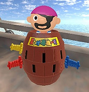画像ギャラリー No.011のサムネイル画像 / 仮想空間で遊ぶ「メタバース 黒ひげ危機一発」が本日登場。メタバースプラットフォーム・cluster上で展開される,玩具を遊ぶ新ワールド