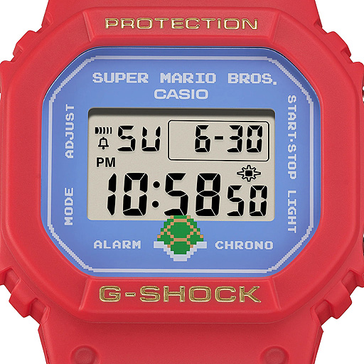画像ギャラリー No.005のサムネイル画像 / G-SHOCKの「スーパーマリオブラザーズ」コラボモデル発表。“マリオ”らしい遊び心満載のカラーとデザインを採用した一品