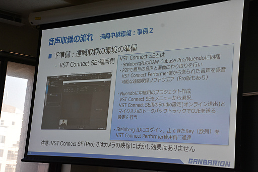 画像ギャラリー No.021のサムネイル画像 / ［CEDEC＋KYUSHU］キャラクターボイスの立ち会い収録とリモート収録の違いとは。ガンバリオンの事例が語られたセッションをレポート