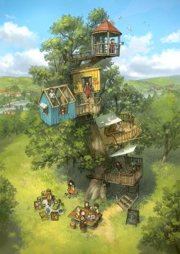 画像ギャラリー No.004のサムネイル画像 / ゲーム背景などを手掛ける吉田誠治氏の単独展示「深い森のブックカフェ」を銀座 蔦屋書店で11月29日から開催