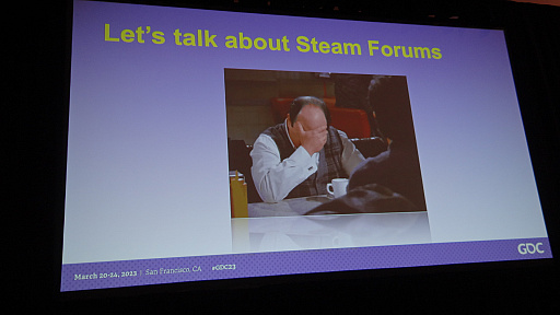 画像ギャラリー No.005のサムネイル画像 / ［GDC 2023］Steamにおける「低評価」レビューを事前に食い止めるには。フォーラムの活用法を示唆する講演をレポート