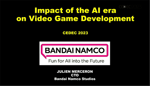 画像ギャラリー No.001のサムネイル画像 / ［CEDEC 2023］AIは既にゲーム開発を変えており，この変化は今後も進んでいく。「AI時代がビデオゲーム開発に与える影響」レポート