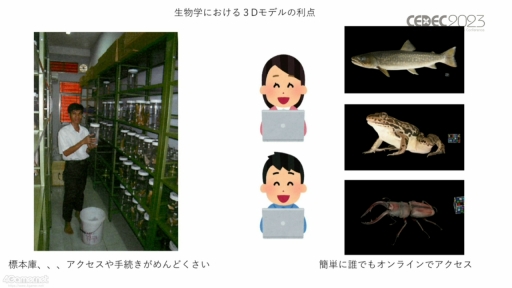 画像ギャラリー No.034のサムネイル画像 / ［CEDEC 2023］生物多様性は，実はゲームやブロックチェーンと相性がいい。3Dデジタル生物標本の活用アイデアなどが語られたセッションをレポート