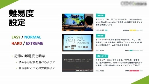 画像ギャラリー No.040のサムネイル画像 / ［CEDEC 2023］プロのゲーム開発者への架け橋になりたい。開発会社がWebメディアを立ち上げた理由
