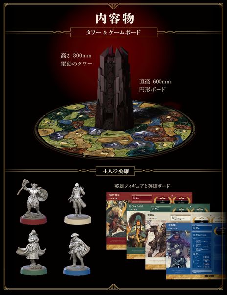 画像ギャラリー No.004のサムネイル画像 / 光って，動くタワーが付属。ボードゲーム「Return to Dark Tower」日本語版，クラウドファンディングを開始