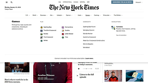 画像ギャラリー No.001のサムネイル画像 / パズルゲーマーや受験生は要チェック! The New York Timesのタイトルは良作揃いで英語力アップも!?