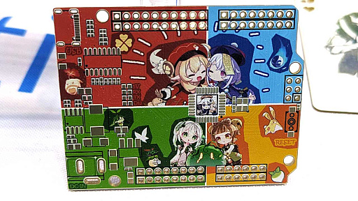 画像ギャラリー No.002のサムネイル画像 / 電子工作を可愛くキレイに。個人発注も可能なJLCPCBのフルカラー印刷基板をネプコン会場で見た