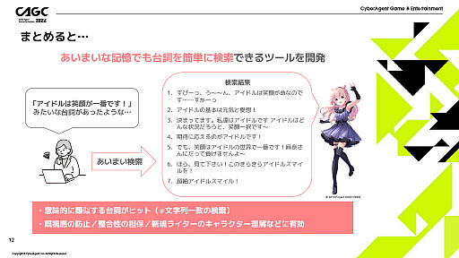 画像ギャラリー No.003のサムネイル画像 / AIが開発者の強力なサポート役に。サイバーエージェントのAI活用プロジェクトが紹介された講演をレポート