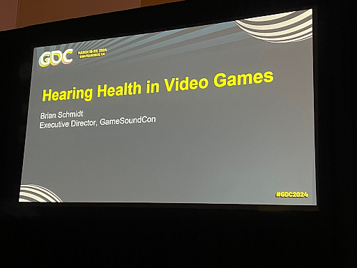 画像ギャラリー No.001のサムネイル画像 / ［GDC 2024］まずは知ることと話し合うことから。ゲーム好きはしっかり学んでおきたい，ビデオゲームにおける聴覚の健康の話