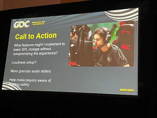 画像ギャラリー No.007のサムネイル画像 / ［GDC 2024］まずは知ることと話し合うことから。ゲーム好きはしっかり学んでおきたい，ビデオゲームにおける聴覚の健康の話