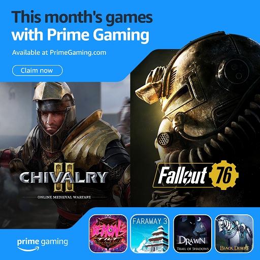 画像ギャラリー No.002のサムネイル画像 / 「Chivalry 2」「Fallout 76」などを含む全12タイトルがラインナップ。「Prime Gaming」の4月分無料タイトルが発表に