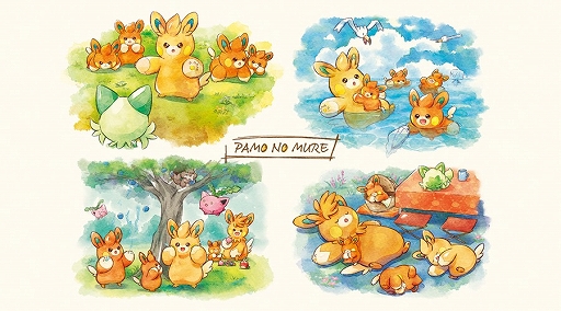 画像ギャラリー No.002のサムネイル画像 / パモ,パモット,パーモットのグッズシリーズ「PAMO NO MURE」がポケモンセンターオンラインで8月1日10:00に販売開始