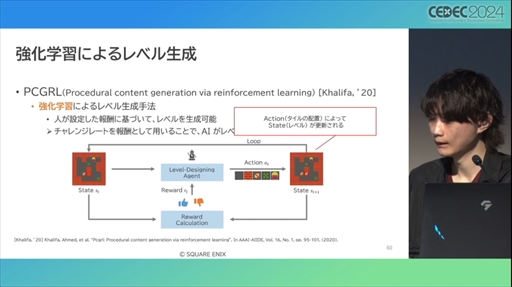 画像ギャラリー No.021のサムネイル画像 / AIが腕前を分析し，難度を自動調節してくれる日も近い？ その手法とレベル自動生成への応用が語られたセッションをレポート［CEDEC 2024］