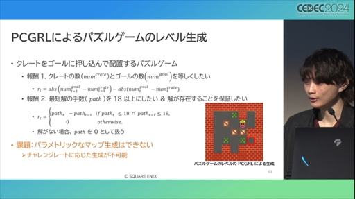 画像ギャラリー No.022のサムネイル画像 / AIが腕前を分析し，難度を自動調節してくれる日も近い？ その手法とレベル自動生成への応用が語られたセッションをレポート［CEDEC 2024］