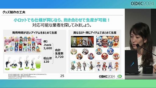 画像ギャラリー No.013のサムネイル画像 / 求められているのは「遊び」だけではない！ 「ゲーム開発の副産物で収益化！？ゲーム会社のグッズ制作ノウハウ」聴講レポート［CEDEC 2024］