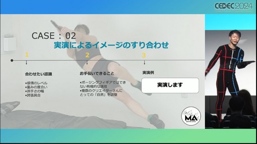 画像ギャラリー No.012のサムネイル画像 / 深みあるキャラ表現のために，アクターが手伝えることがある。モーションアクター側からのゲーム制作者への提言とは？［CEDEC 2024］