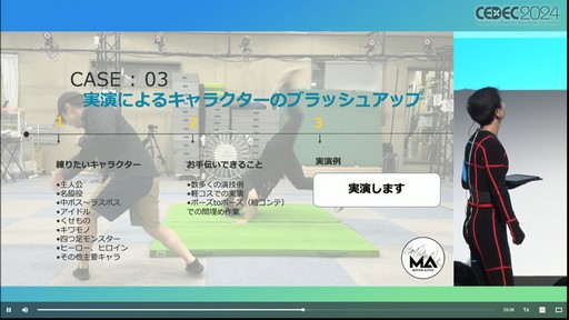 画像ギャラリー No.018のサムネイル画像 / 深みあるキャラ表現のために，アクターが手伝えることがある。モーションアクター側からのゲーム制作者への提言とは？［CEDEC 2024］