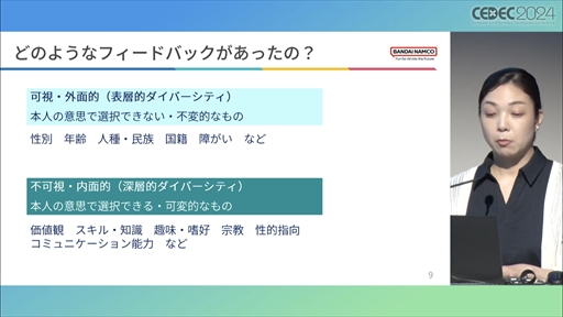 画像ギャラリー No.006のサムネイル画像 / 世界観や設定をきちんと踏まえていない多様性は，コンテンツを不自然なものにしかねない。ゲームにおけるDEI表現の意義と重要性，そして導入する際の留意点［CEDEC 2024］