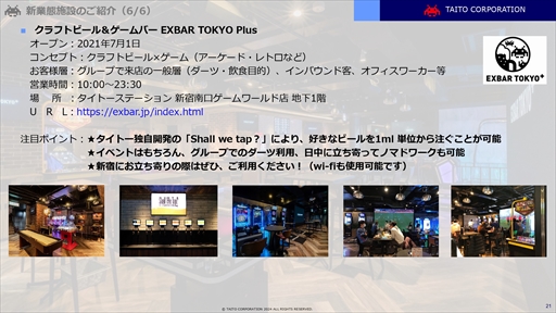 画像ギャラリー No.018のサムネイル画像 / タイトーはあらゆる世代へのエンターテインメント提供を目指す。同社が取り組む新業態の特徴や今後の展開を紹介したメディア向け説明会をレポート
