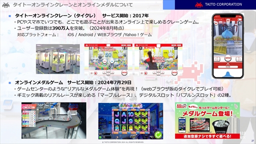 画像ギャラリー No.023のサムネイル画像 / タイトーはあらゆる世代へのエンターテインメント提供を目指す。同社が取り組む新業態の特徴や今後の展開を紹介したメディア向け説明会をレポート