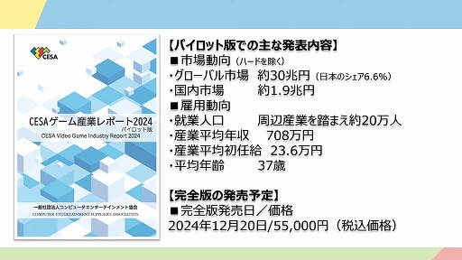 画像ギャラリー No.008のサムネイル画像 / 文化庁含む3者によるゲームクリエイター育成プログラムが発表。「CESAゲーム白書」リニューアル情報も公開されたステージ視聴レポ［TGS2024］