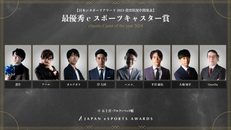 画像ギャラリー No.012のサムネイル画像 / 「日本eスポーツアワード2024」，ファン投票の中間結果が明らかに。およそ1か月間で約1万3000票が集まる