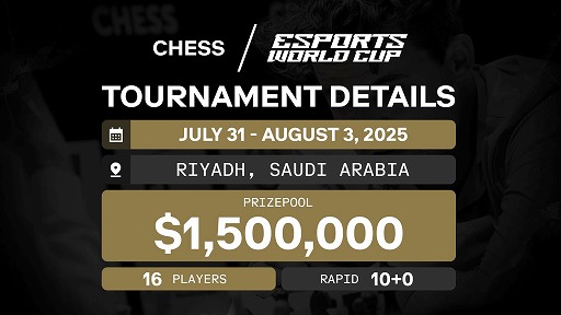 画像ギャラリー No.003のサムネイル画像 / 世界最大規模のeスポーツ大会「Esports World Cup 2025」，競技種目に「チェス」を追加。チェス部門の賞金総額は約2.3億円に