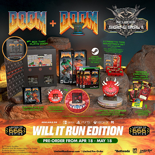 画像ギャラリー No.004のサムネイル画像 / 「DOOM ＋ DOOM II」コレクターズボックスの予約をLimited Run Gamesで受付中。サントラのカセットテープやトレカなど，物理パッケージらしい特典を付属