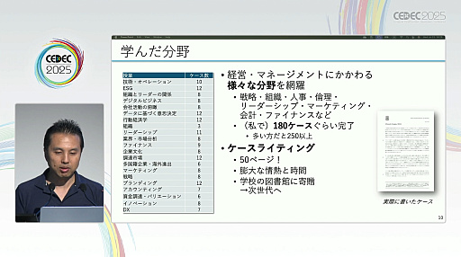 画像ギャラリー No.010のサムネイル画像 / ゲーム業界が成熟期を迎えた今こそ知りたいMBAのこと。気になるコストとリターン，そして開発での有用性を探る［CEDEC 2025］