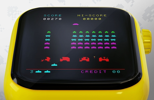 画像ギャラリー No.002のサムネイル画像 / レトロゲームを遊べるスマートウォッチ「My Play Watch」シリーズが10月29日に発売。「スペースインベーダー」「テトリス」など5モデルを展開