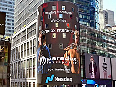 「Europa Universalis」シリーズなどで知られるストラテジーゲーム大手Paradox Interactiveが，ナスダック・ストックホルムの本市場に上場